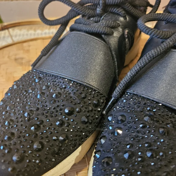 Carvela Lament Blingy Black Tennis Shoes - Picture 13 of 13